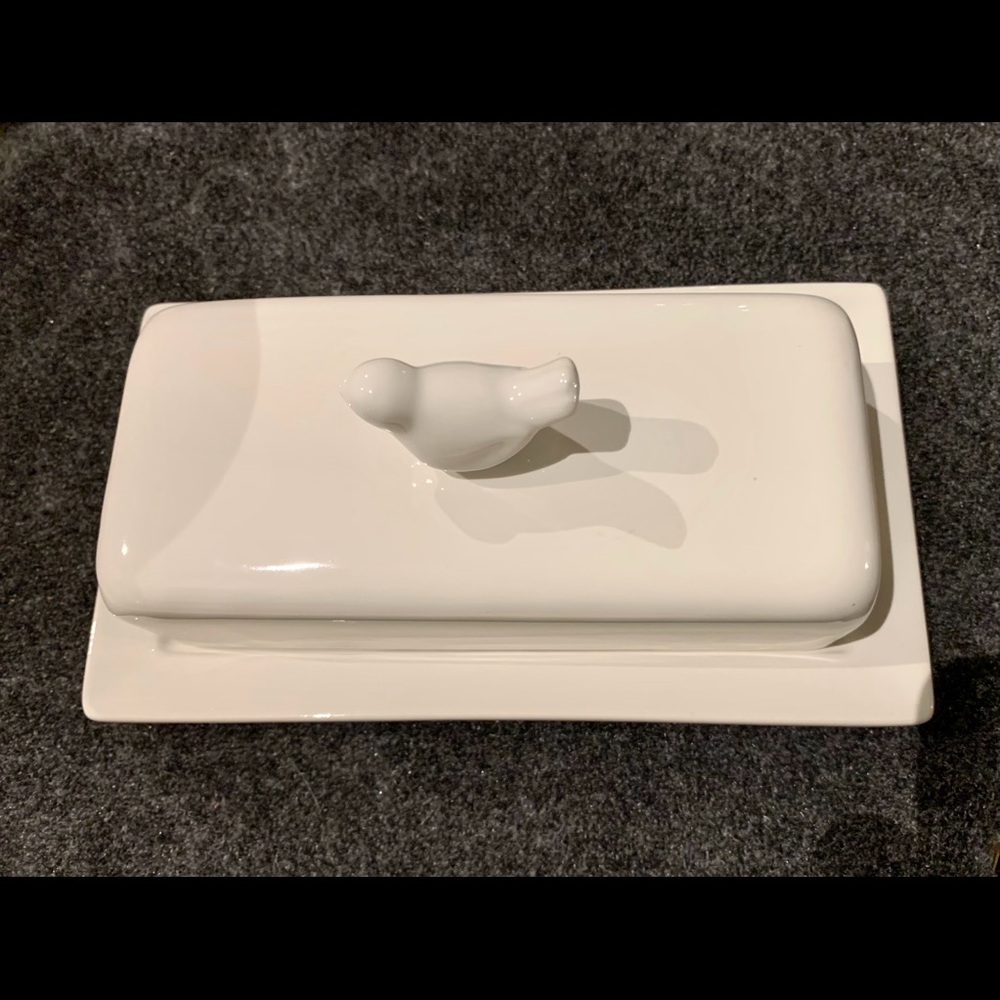 Stoneware butter dish